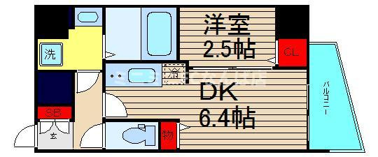 レオンコンフォート難波アッシュの間取り