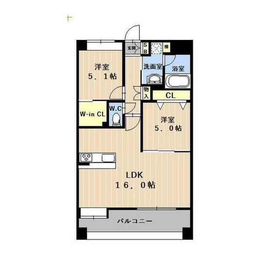 熊本市中央区春竹町大字春竹の賃貸マンションの間取り