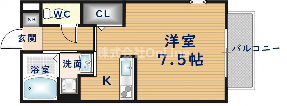 東大阪市近江堂１丁目のアパートの間取り