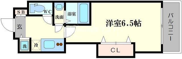 ラグゼ難波西Ⅰの間取り