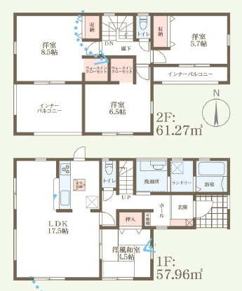桜井市粟殿　第15期　新築一戸建ての間取り|2号地