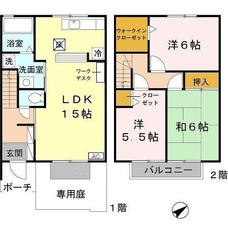 クレールヴィレッジ　A棟の間取り
