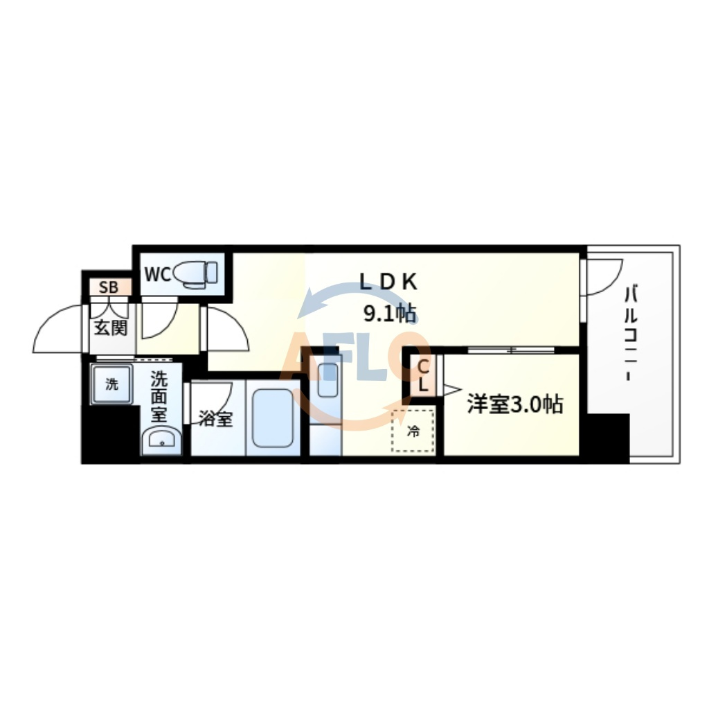 ソルテラスUMEDA NORTHの間取り
