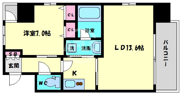 S-RESIDENCE淀屋橋の間取り|S-RESIDENCE淀屋橋　間取り