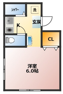 【間取り】 | コーポ栗林