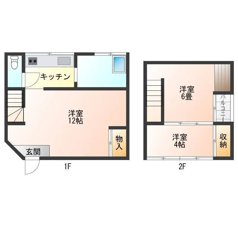 富士見市貝塚2丁目　賃貸物件の間取り