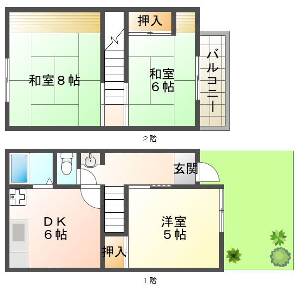 上高丸3丁目戸建の間取り