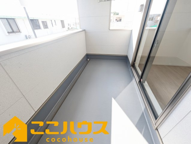 糸満市照屋第３　クレイドルガーデン　新築戸建て　全４棟　１号棟のバルコニー|急な雨でも安心のインナーバルコニー