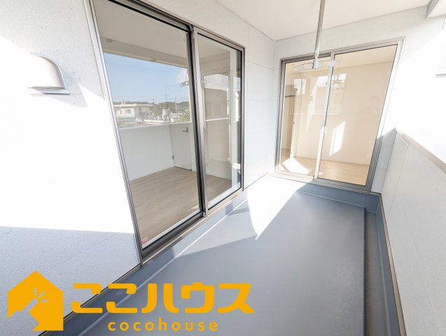 糸満市照屋第３　クレイドルガーデン　新築戸建て　全４棟　１号棟のバルコニー|急な雨でも安心のインナーバルコニー