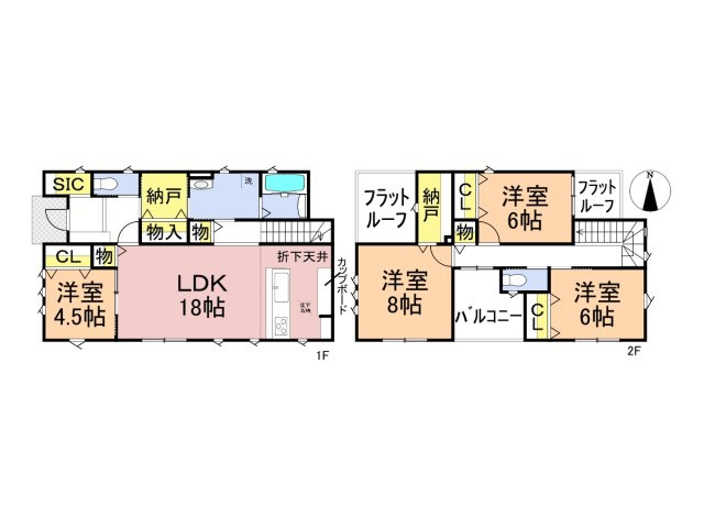 タマタウン　岐阜市北一色（長森西小）　全4区画分譲の間取り|■4号棟　■ヤマダ不動産　株式会社リライフ　
■夢のマイホーム購入をフルサポートします！