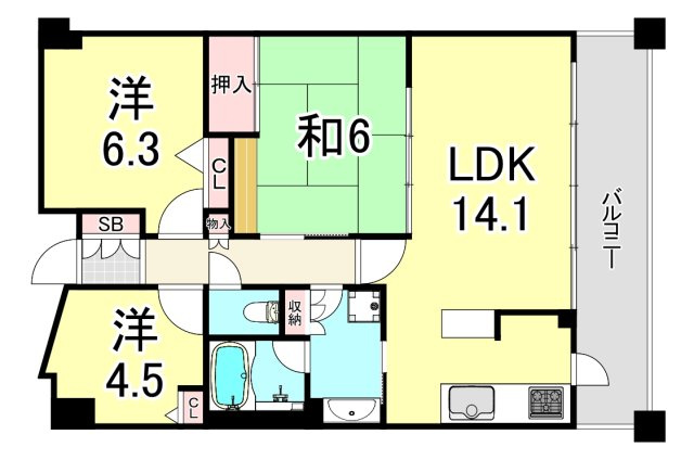 リバーガーデンかしまの間取り