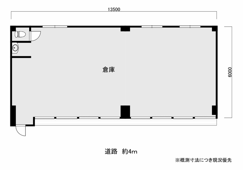 大阪市福島区福島８丁目の倉庫の間取り