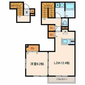 カーサ　フェリーチェの間取り|間取りです。