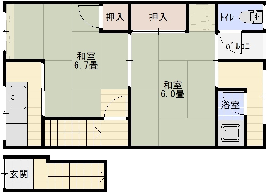 弓削パークハイツの間取り