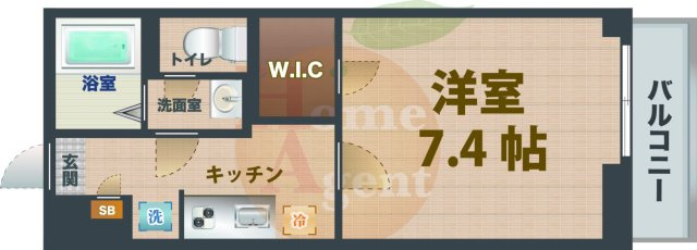 【間取り】 | リブリ・シャン.ハイツ下石神井 | 1Kのお部屋です。