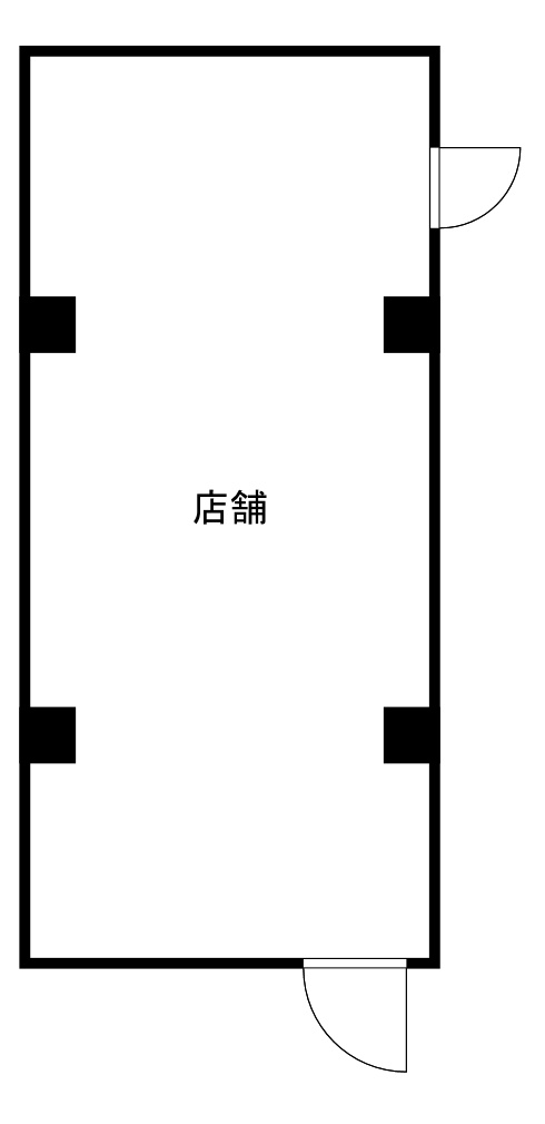 八尾市北本町２丁目の店舗事務所の間取り