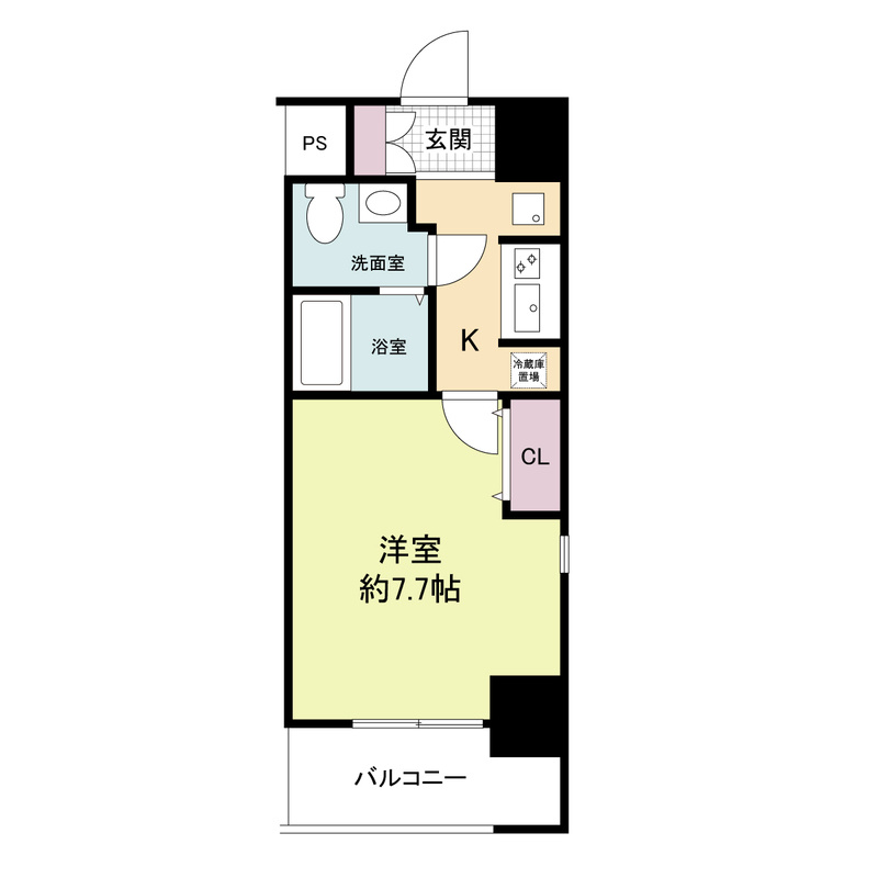 神戸市灘区水道筋６丁目の賃貸マンションの間取り