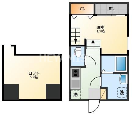  MODERN PALAZZO 戸石BRILLER の間取り