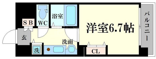 エイペックス天神橋Ⅰの間取り