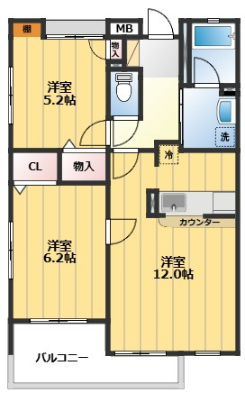 タートルクレインふじみ野IIの間取り