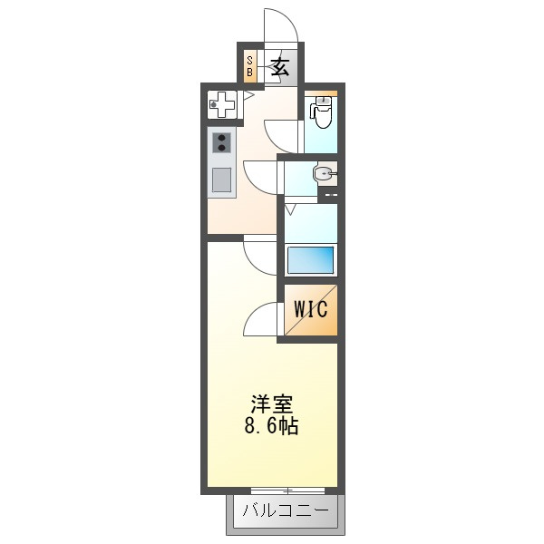 大阪市淀川区塚本１丁目の賃貸マンションの間取り