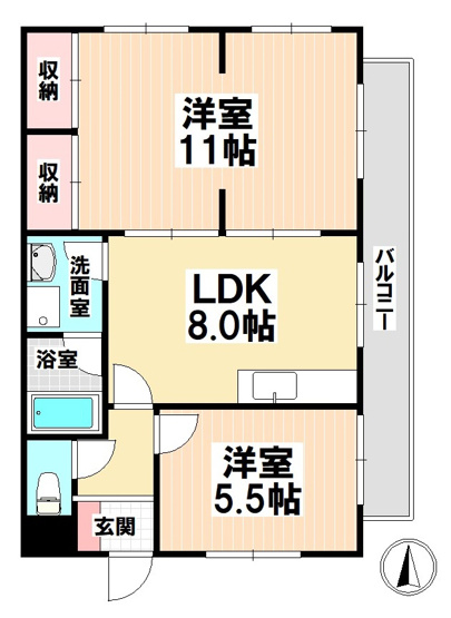 【間取り】 | ジュネスⅡ