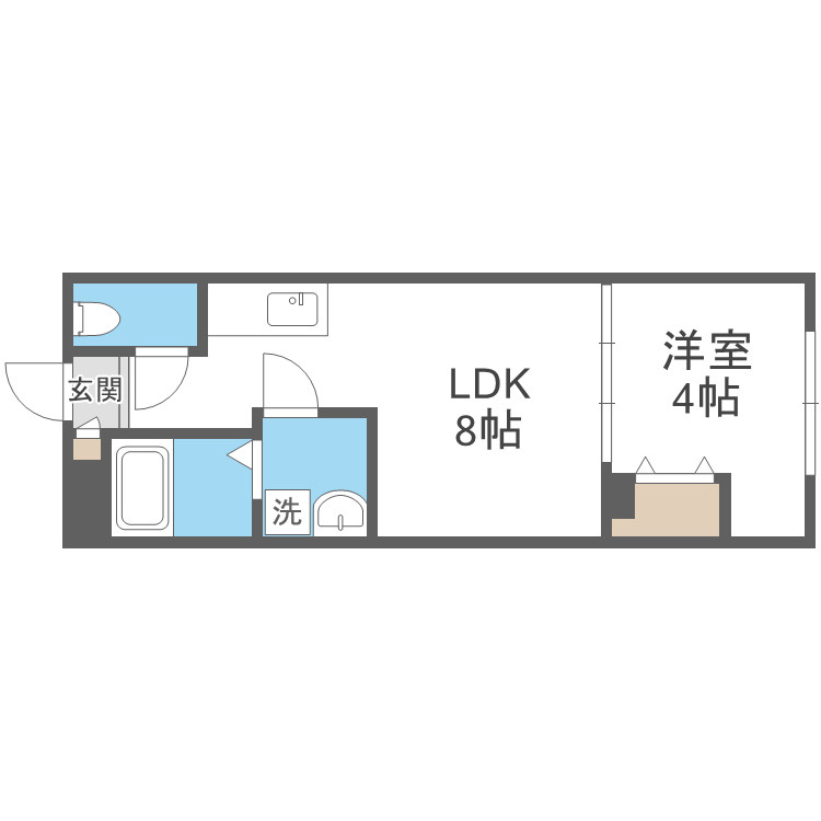 大阪市港区弁天５丁目の賃貸マンションの間取り