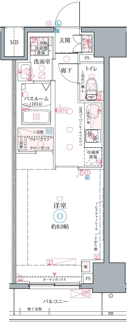 クレヴィスタ名古屋上前津の間取り