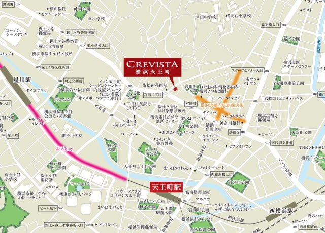クレヴィスタ横浜天王町の地図