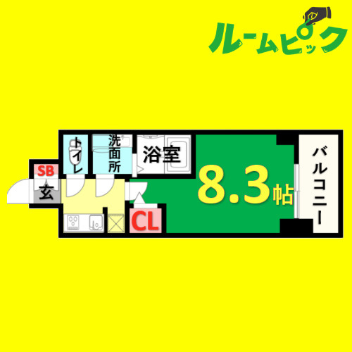 S-RESIDENCE熱田　名古屋市賃貸　仲介手数料無料の間取り