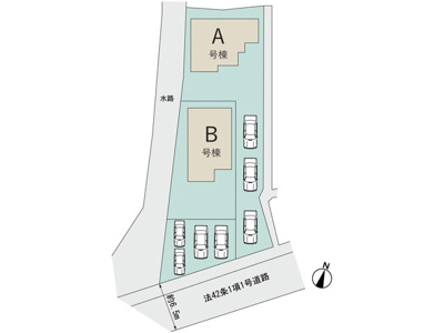 【区画図】 | 浜松市浜名区根堅 新築一戸建て B号棟 | B号棟の区画図です