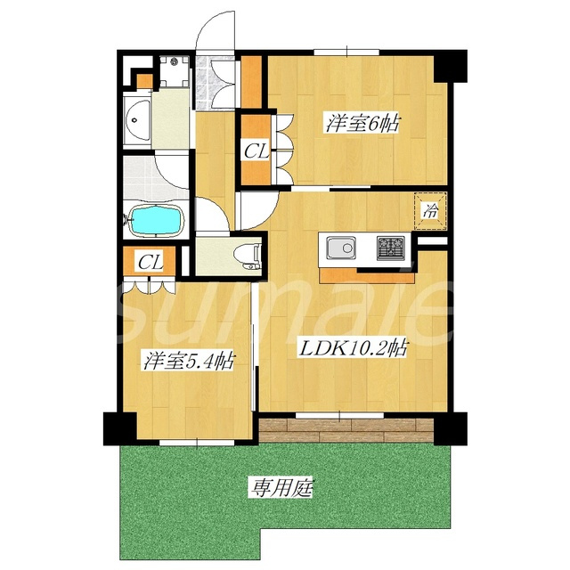 パレステージ東十条の間取り|庭付きのお部屋です♪