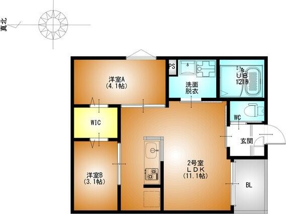 REGALEST草薙町の間取り