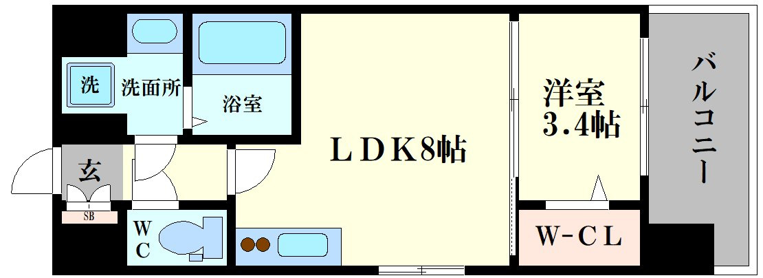 ミラージュパレス難波幸町の間取り