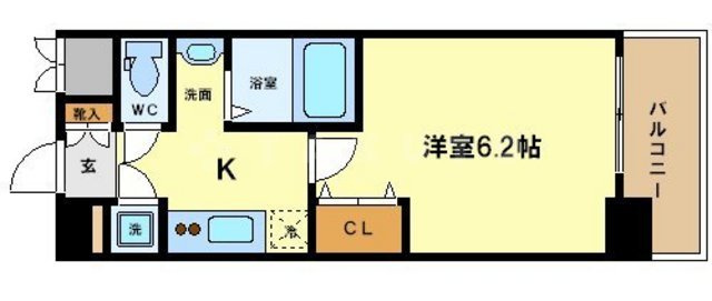 ジュネーゼグラン京町堀の間取り|ジュネーゼグラン京町堀　開放感ある間取り