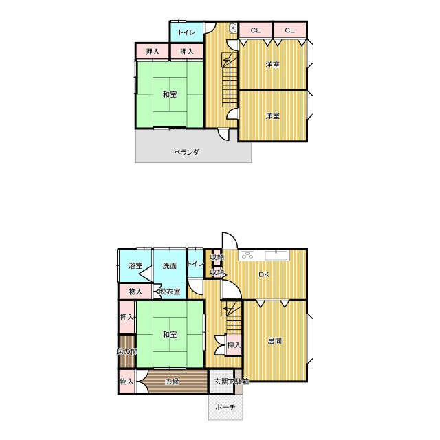 筑西市辻　中古戸建の間取り