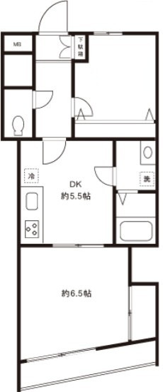 ＤＲホームズ経堂五丁目の間取り|間取りです。