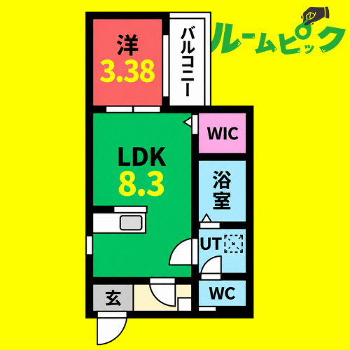 Taste八田　名古屋市賃貸　仲介手数料無料の間取り