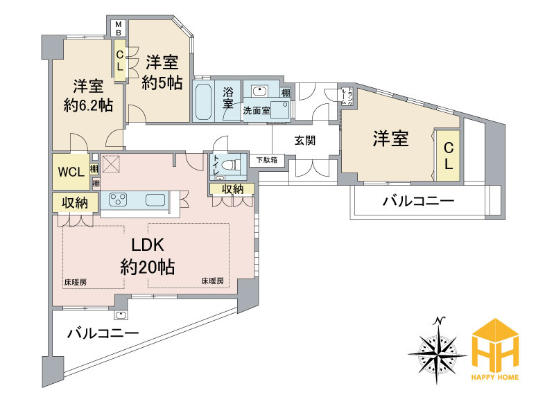 プラネ吹田山手町アーバンビューの間取り|※現況と図面が異なる場合現況を優先いたします。