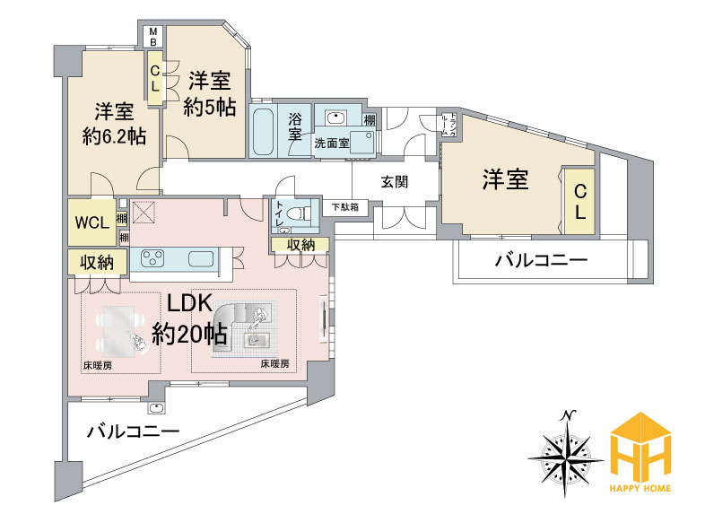 プラネ吹田山手町アーバンビューの間取り|※現況と図面が異なる場合現況を優先いたします。
