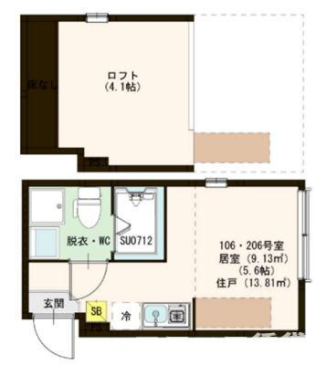 大田区羽田２丁目のアパートの間取り