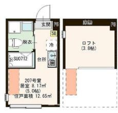 練馬区上石神井２丁目のアパートの間取り