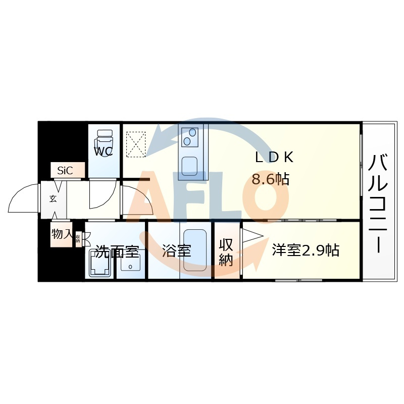 プレサンスレイズ上本町の間取り|プレサンスレイズ上本町　間取り