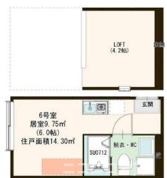 板橋区幸町のアパートの間取り