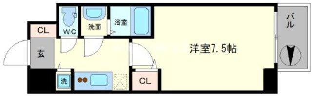 大阪市浪速区元町２丁目の賃貸マンションの間取り