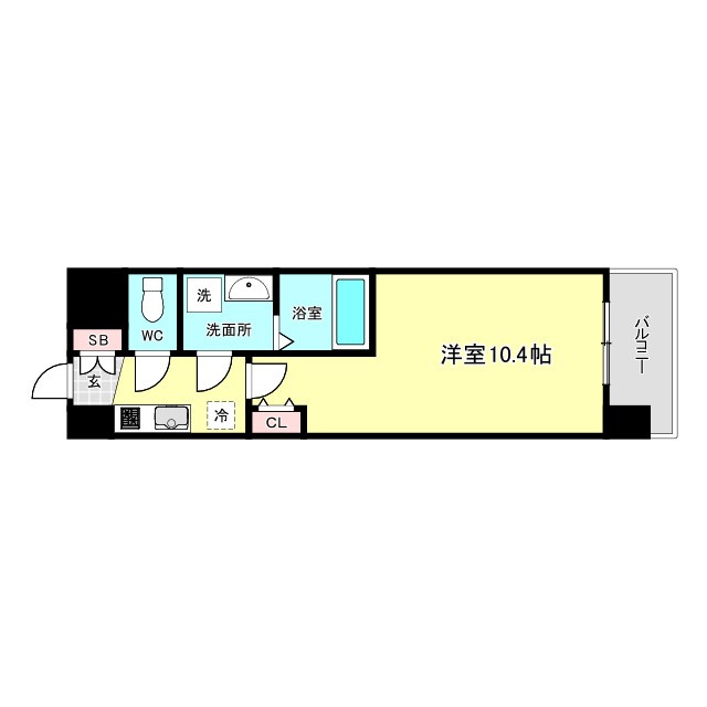 大阪市浪速区浪速東２丁目の賃貸マンションの間取り