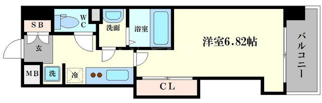 大阪市浪速区浪速西１丁目の賃貸マンションの間取り