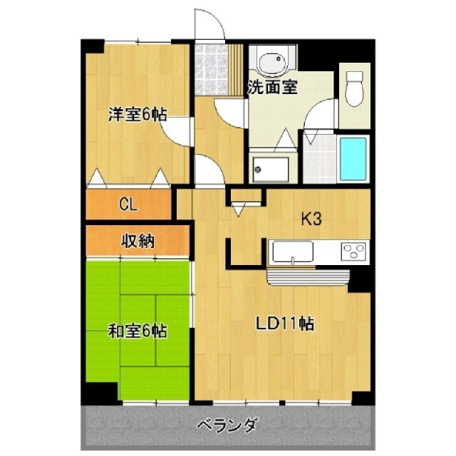 グランピアマンション津福の間取り