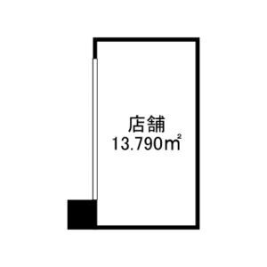 大阪市福島区海老江２丁目の店舗一部の間取り
