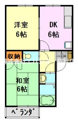 【間取り】 | ベルレージュ鹿野